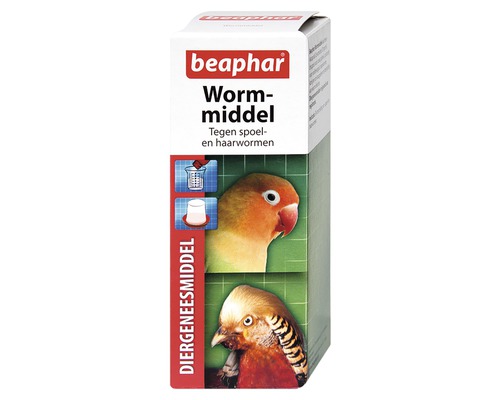 Beaphar Wormmiddel, vogels/knaagdier, 100 ml Beaphar Wormmiddel voor vogels verpakking