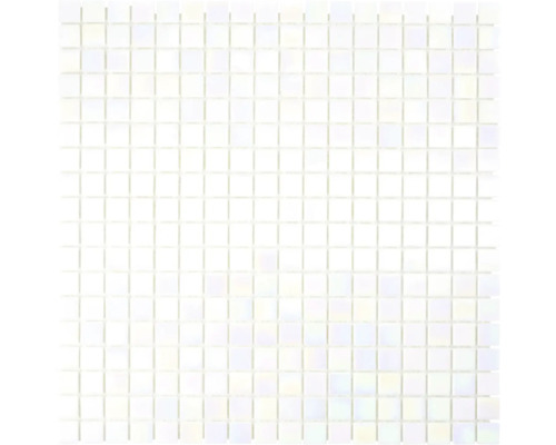 Mozaïektegel glas GM MRY 100 wit 29,5x29,5 cm Glazen mozaïektegels, vierkant gerangschikt