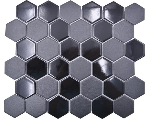 Mozaïektegel keramisch HX 09059 zwart 32,5x28,1 cm