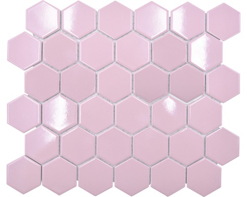 Mozaïektegel keramisch HX 520 roze 32,5x28,1 cm