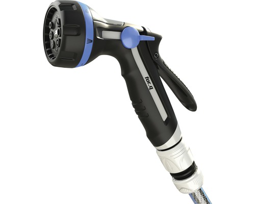 Tuinspuit met verschillende straalsoorten voor tuinbewatering