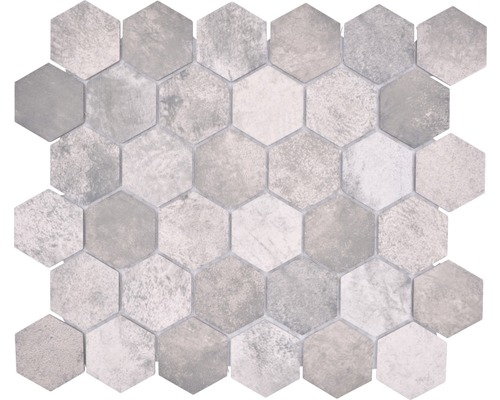 Mozaïektegel keramisch HX Curio ZDG grijs 32,5x28,1 cm