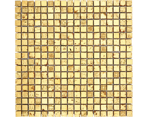 Mozaïektegel natuursteen XAM 47 goud 30x30 cm