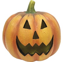 Halloween pompoen met gesneden gezicht als decoratie