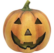 Decoratieve Halloween pompoenlantaarn met gesneden gezicht