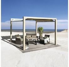 WEKA Pergola TuinOase 235 met kunststof dak, palldikte 12x12 cm, hout 324x324 cm