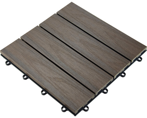 Vierkante terrastegel met houtlook en kliksysteem