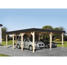 WEKA Dubbele carport 615 Gr.1 met plat dak 622x639 cm