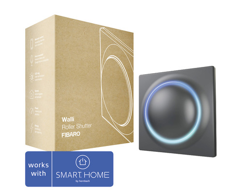 FIBARO Walli Roller Shutter rolluikschakelaar zwart FIBARO Walli Roller Shutter rolluikschakelaar zwart
