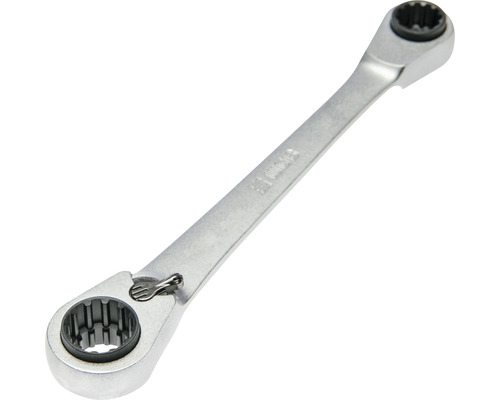 Dubbele ringsleutel met twee twaalfkantkoppen