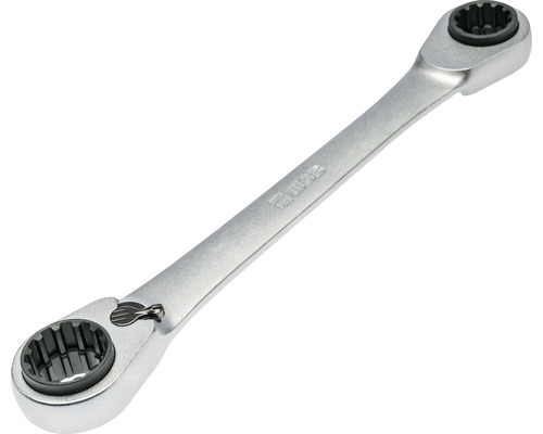 Dubbele ringratelsleutel voor schroefmoeren