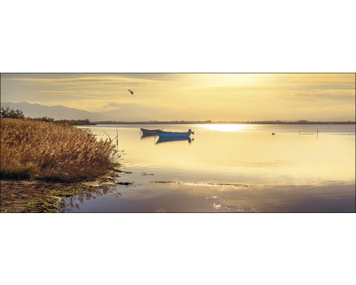 PURE LIVING Schilderij glas Sunshine On The Lake II 50x125 cm