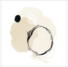 Abstracte kunst met cirkelvorm en vlekken