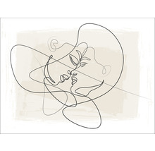 Illustratie van een vrouw met hoed in lijntekenstijl