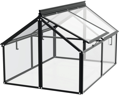 Serre met aluminium frame en transparante ruiten