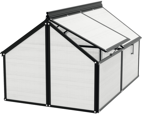 Kas met dakraam voor plantenteelt