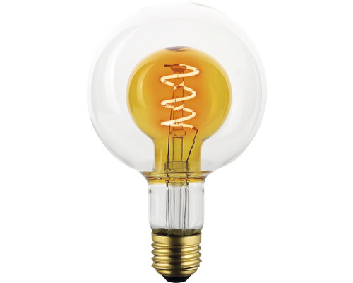 Decoratieve globe lamp met spiraalvormige gloeidraad