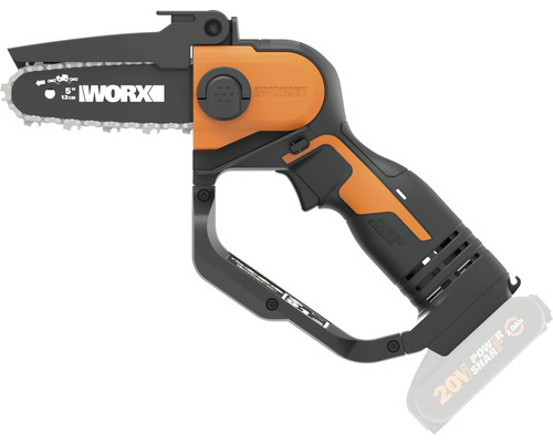 Accu mini kettingzaag voor de tuin