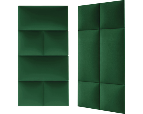 Twee groene akoestische panelen voor wanddecoratie