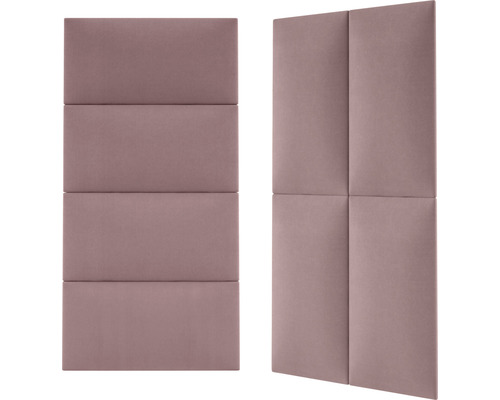 Twee gestoffeerde wandpanelen voor geluidsabsorptie