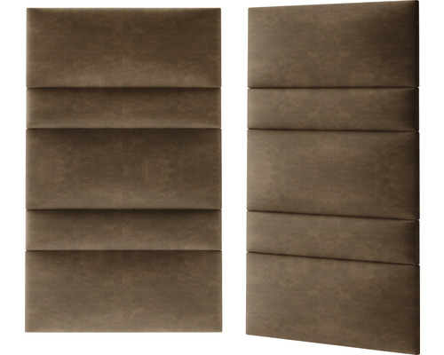 Twee gestoffeerde wandpanelen met rechthoekige elementen voor wanddecoratie