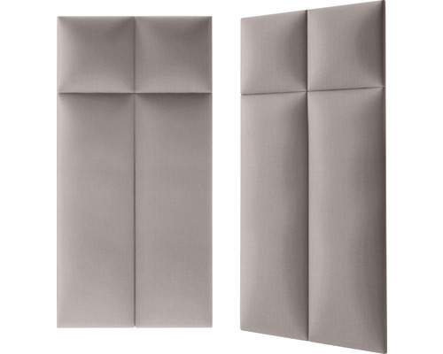 Twee geluidsisolerende panelen met stoffen bekleding