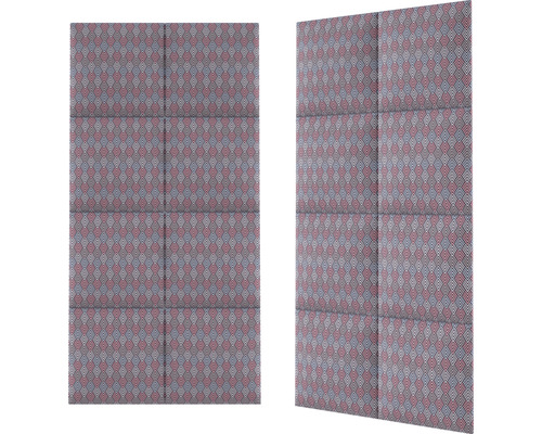 Twee geluidswerende panelen met geometrisch patroon voor wandmontage