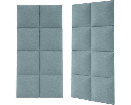 Twee geluidswerende panelen met vierkante indeling.