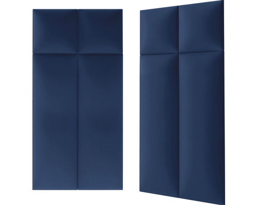 Twee blauwe akoestische panelen voor wanddecoratie