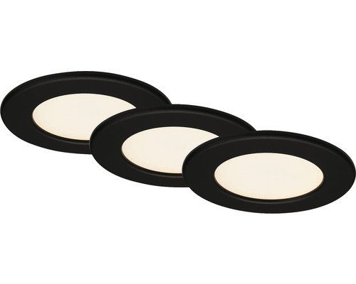 Drie ronde led-inbouwspots