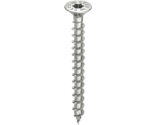 HECO Topix-Plus Universele houtschroef 5,0x25 mm platverzonken kop met freesholtes Torx T20 voldraad RVS A2, 200 stuks