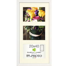 Fotogalerij met drie openingen, 20x40 centimeter, met foto''s van bloemen