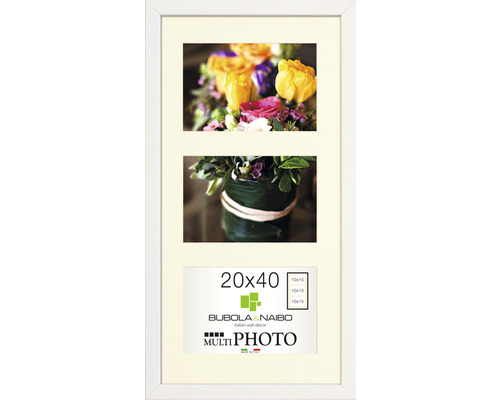BUBOLA&NAIBO Fotolijst hout 4040/01 wit 20x40 cm