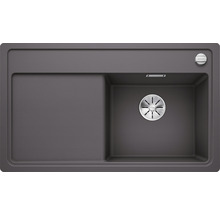 Donkergrijze gootsteen met afdruiprek