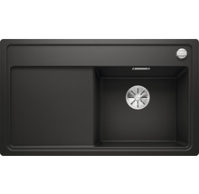 Zwarte gootsteen met afdruiprek