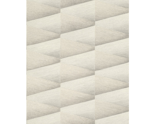 RASCH Vliesbehang 554618 Composition geometrisch wit Decoratief wandpaneel met houten structuur