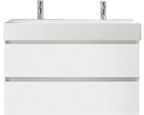 SUNLINE Badkamermeubel met wastafel Torino 102 cm wit hoogglans