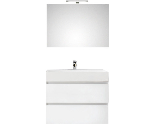 SUNLINE Badkamermeubelset Torino 81 cm incl. spiegel met LED-verlichting wit hoogglans-0