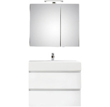 SUNLINE Badkamermeubelset Torino 82 cm incl. spiegel met LED-verlichting wit hoogglans-thumb-0