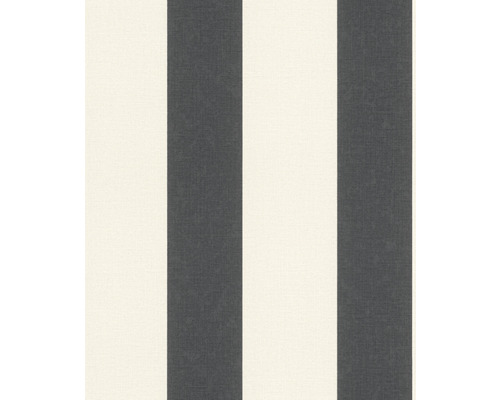 RASCH Vliesbehang 485479 Florentine III strepen zwart Stof met streepmotief