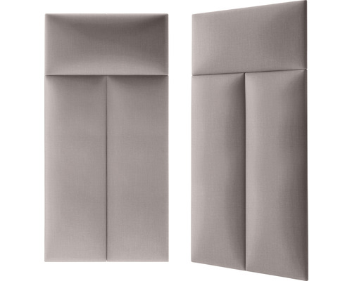 Twee gestoffeerde wandpanelen voor de slaapkamer