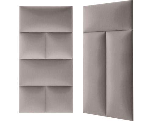 Twee geluidswerende panelen met stoffen bekleding voor wandmontage