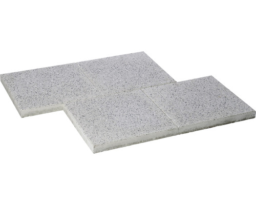 DIEPHAUS Terrastegel iStone Brilliant met facet gemarmerd wit, 40 x 40 x 4 cm Vloerplaat met isolatie voor binnenshuis