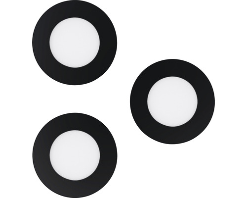 Drie ronde LED-inbouwspots