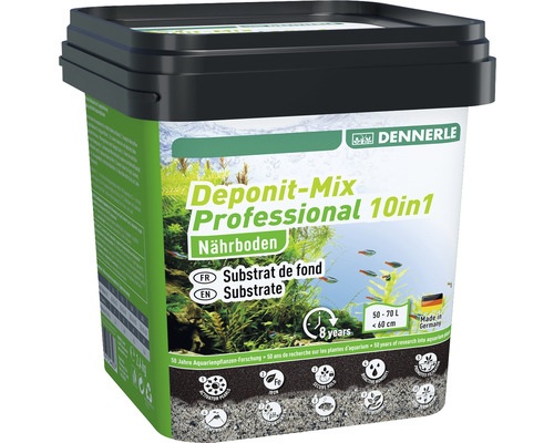 DENNERLE Deponitmix Professioneel 10 in 1 zwart, 2,4 kg Dennerle Deponit-Mix Professional 10in1 voedingsbodem in emmer