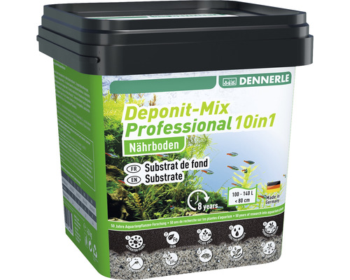 DENNERLE Deponitmix Professioneel 10 in 1 zwart, 4,8 kg Dennerle Deponit-Mix Professional 10in1 voedingsbodem in emmer