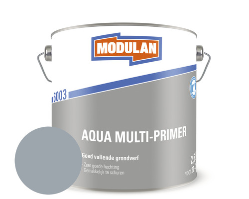 MODULAN 6003 Aqua Multi-Primer grondverf zilvergrijs RAL 7001 2,5 l