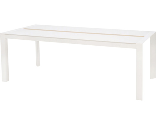 Witte houten eettafel