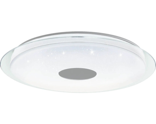 Ronde plafondlamp van glas met sterrenpatroon