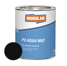MODULAN 6200 PU Aqua Mat matte lak zwart RAL 9005 750 ml-thumb-0